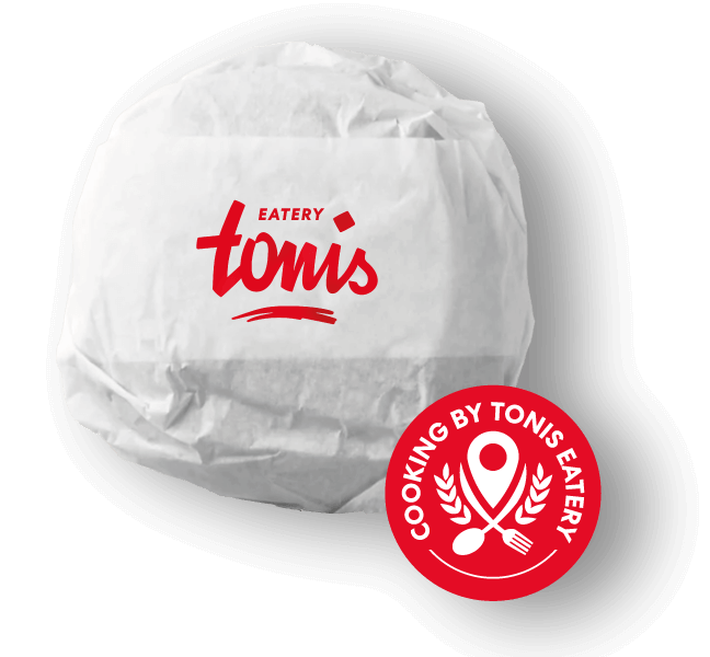 Verpackter Burger von tonis EATERY