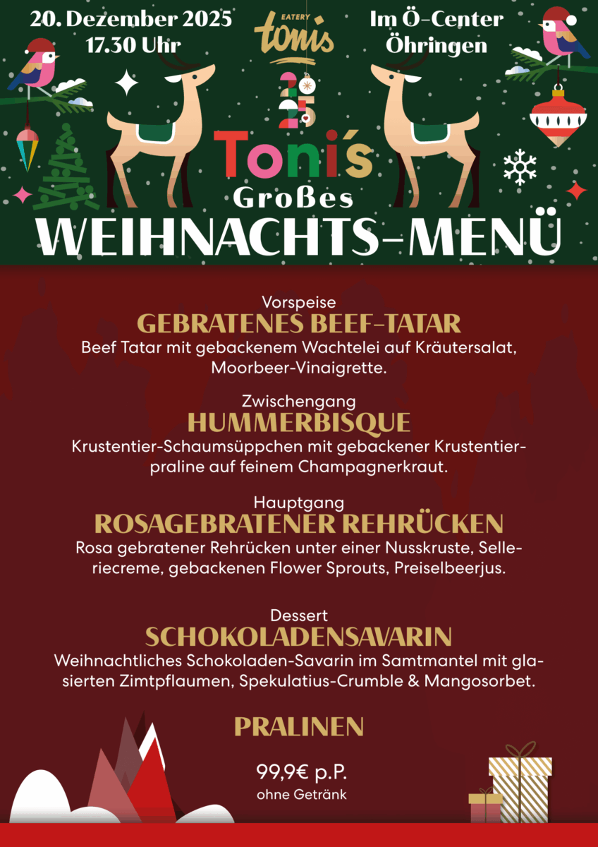 Toni’s Weihnachtswochen – tonis EATERY Öhringen
