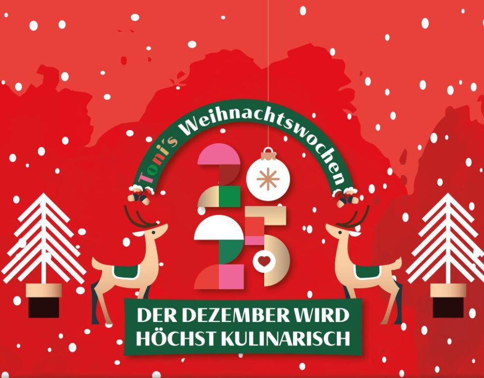 Toni’s Weihnachtswochen 2025 bei tonis EATERY: Rentiere, Schnee und „Der Dezember wird höchst kulinarisch“